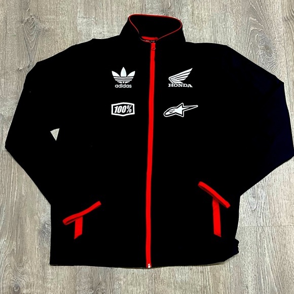 Honda Adidas 100% and Alpine Stars logo premium jacket motocross